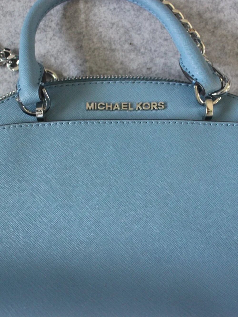 Michael Kors Jet Set Travel Saffiano Leather Dome Satchel / Crossbody